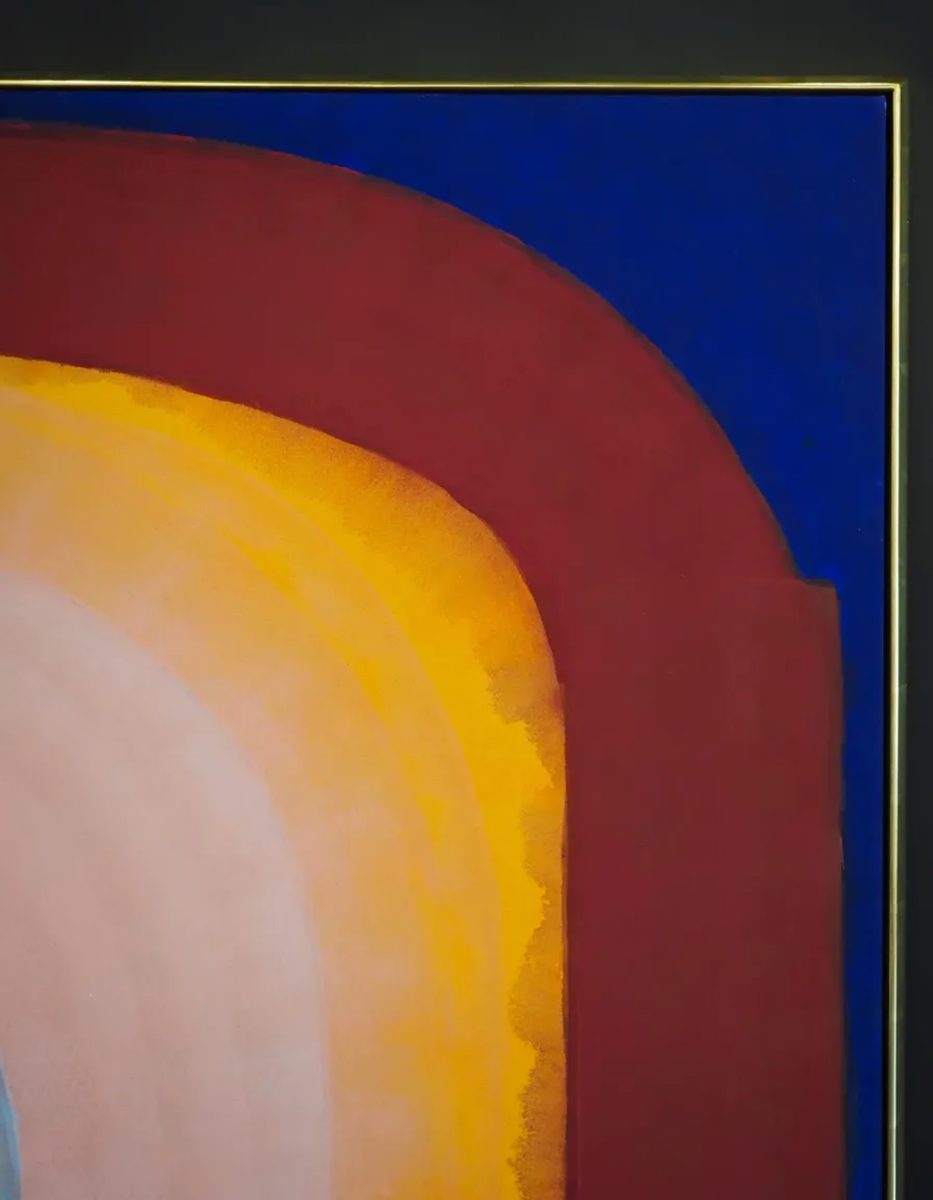 Anna Kunz painting in an O'Keeffe profile frame, SBAS Houston