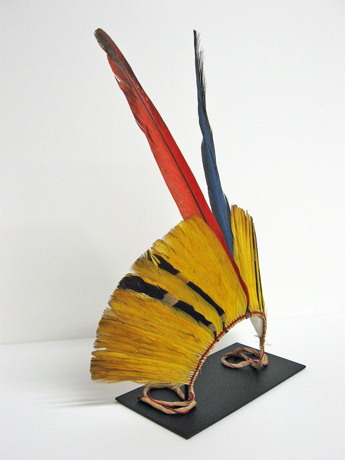 Feather headdress supported on a custom armature, SBAS Houston