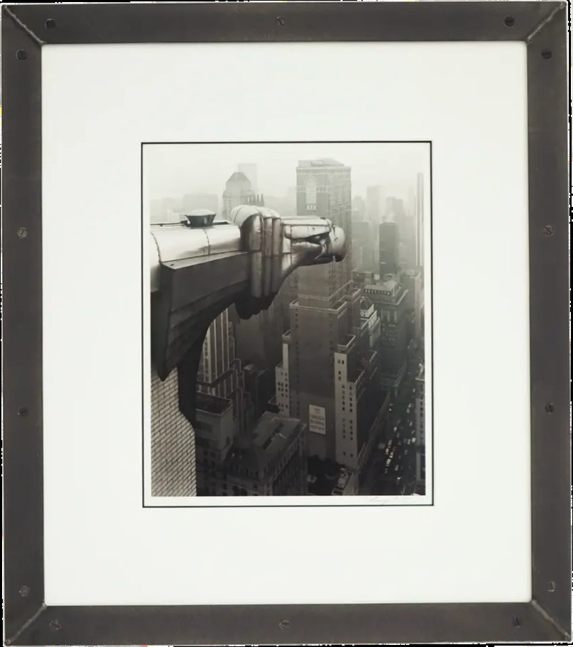 George A. Tice silver gelatin print in a custom welded frame with visible seams, SBAS Houston