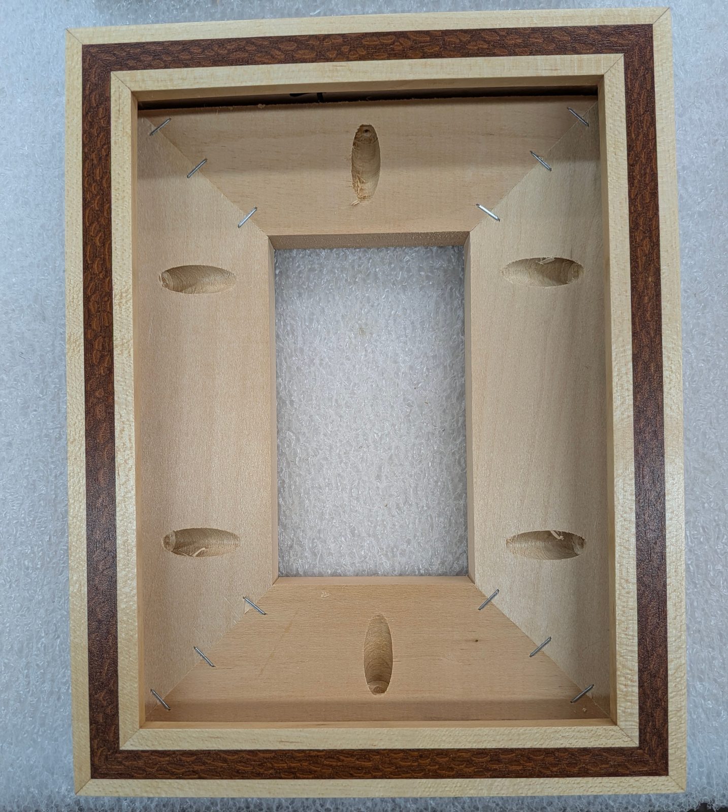 Custom-milled hardwood frame design, SBAS Houston