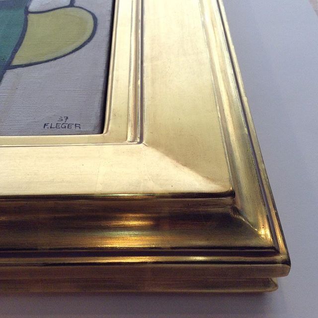Fernand Léger painting in a stepped gilt period replica frame
