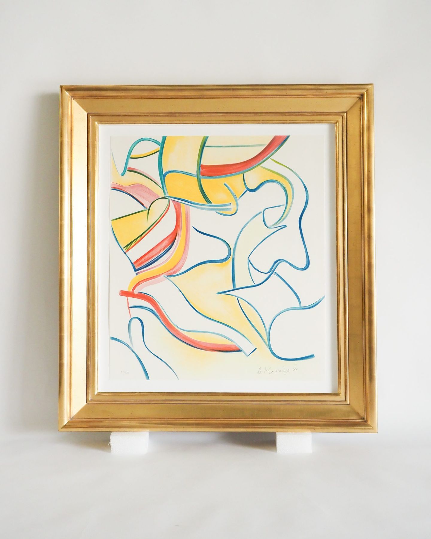 Contemporary drawing in a Thomas Sully-style gilded frame, SBAS Houston